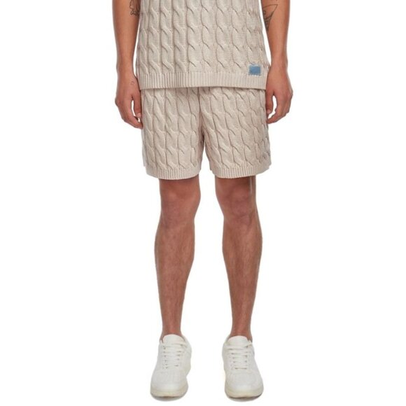 Reuben Oliver The Country Club Cable Knit Short in Champagne - Picture 2 of 7